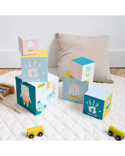 Set de joaca Baby Art - Turnulet din Cubulete cu amprenta si vopsele - 7
