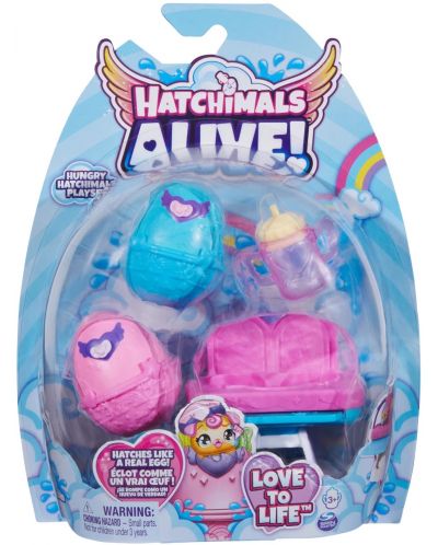 Set joc Hatchimals Alive! - Scaun de sufragerie cu figurine - 1