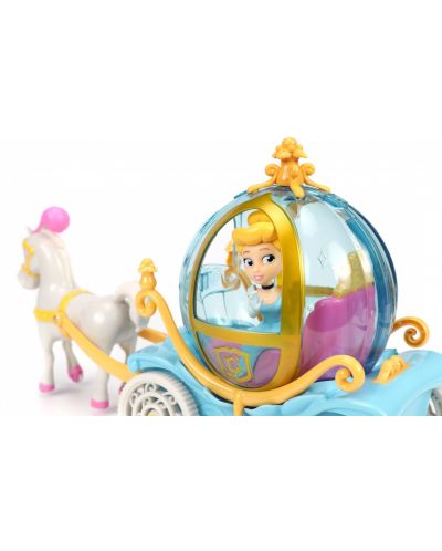 Jucărie cu telecomandă Jada Toys Disney Princess - Trăsura Cenușăresei - 4
