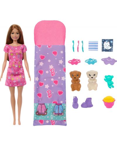 Set joc  Barbie Color Change -Petrecere în pijamale cu cățeluși Barbie - 2