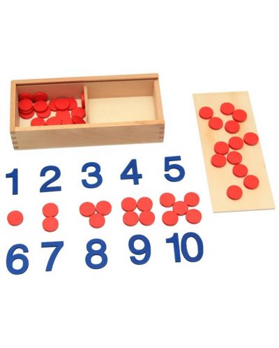 Set de joacă Smart Baby - Numere, jetoane, cărți din lemn - 1
