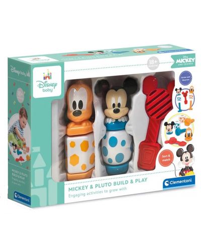 Clementoni Disney Baby Play Set - Mickey și Pluto Figurine construibile - 1