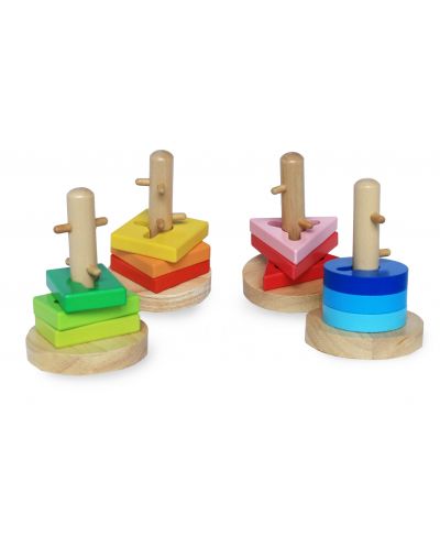 Jucărie pentru înșirarea și întoarcerea formelor geometrice Acool Toy - 1