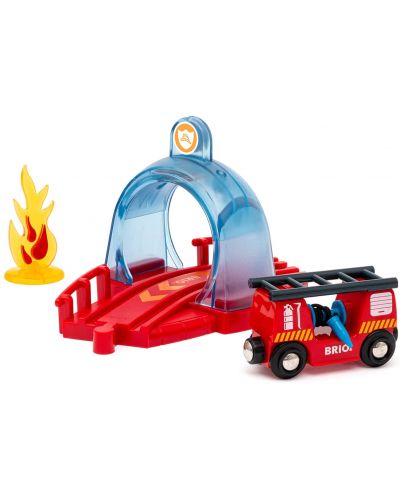 Set de joaca Brio Smart Tech - Tunel si camion de pompieri - 1