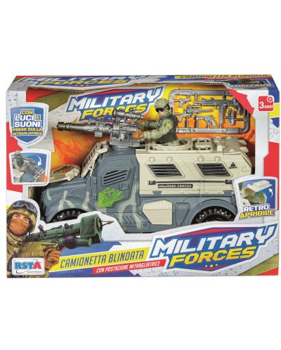 Set de joc RS Toys - Mașină blindată cu un soldat, cu sunete și lumini - 1