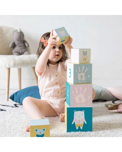 Set de joaca Baby Art - Turnulet din Cubulete cu amprenta si vopsele - 6