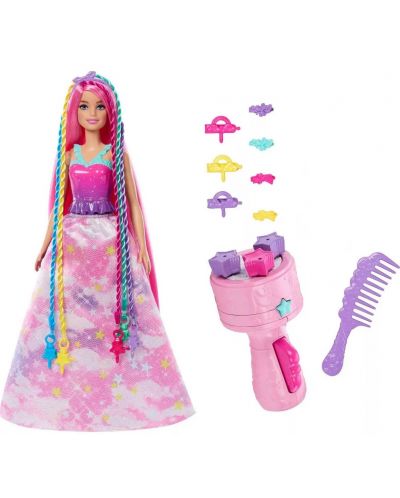 Set de joc Barbie Dreamtopia - Păpușa pentru coafat cu accesorii - 2