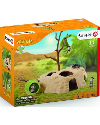Set de joaca Schleich Wild Life - Barlogul suricatilor - 2