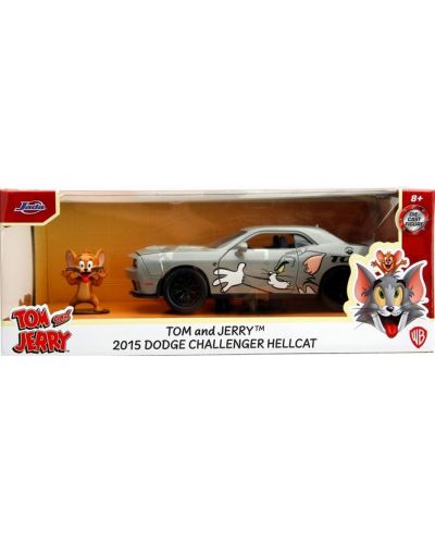 Jada Toys - Tom și Jerry, Mașină 2015 Dodge Challenger, 1:24 - 2