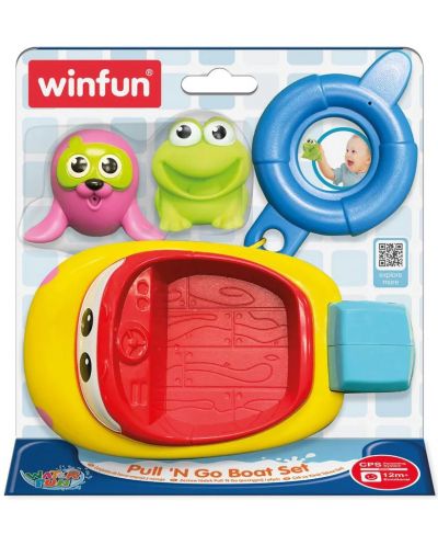 Jucărie de baie WinFun - Barcă cu animale - 4