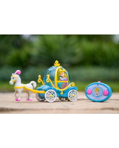 Jucărie cu telecomandă Jada Toys Disney Princess - Trăsura Cenușăresei - 6
