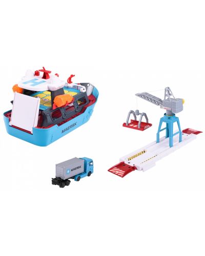 Set de jucării Majorette Creatix - Cargobot cu camion și macara - 3
