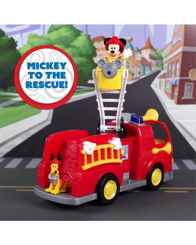 Set de joacă Just Play Disney Junior - Camionul de pompieri al lui Mickey Mouse, cu figurine - 7