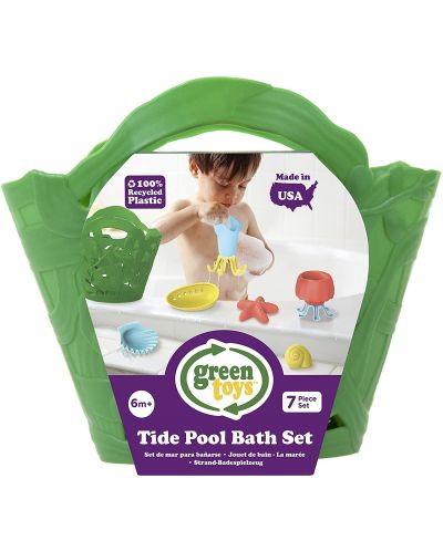 Jucarie pentru baie Green Toys - Tide Pool Bath Set, 7 piese - 4
