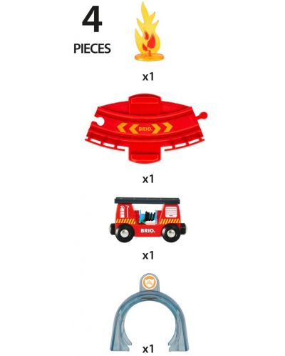 Set de joaca Brio Smart Tech - Tunel si camion de pompieri - 4