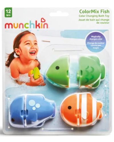 Jucării de baie Munchkin - Pește, schimbare de culoare, 3 buc - 4