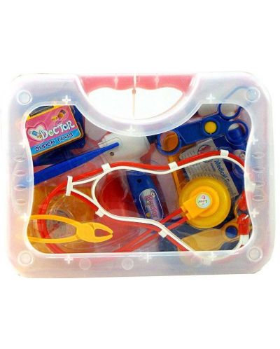 Set pentru joc Raya Toys - Unchiule doctor într-o servietă, albastru - 2