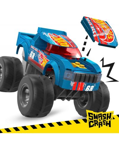 Set de joc Hot Wheels Monster Truck - Smash & Crash Race Ace,85 de piese - 2