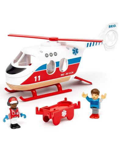 Brio World - Elicopter de salvare, cu figurine - 1