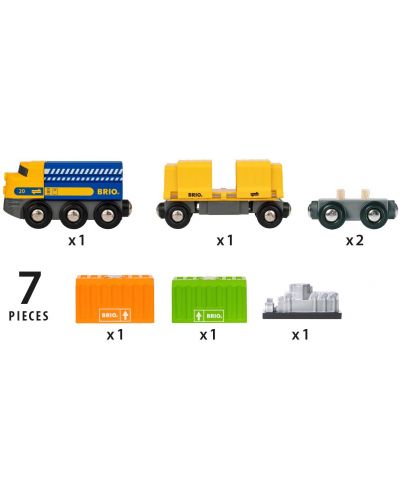 Set de joaca Brio - Tren de marfa cu trei vagoane - 5