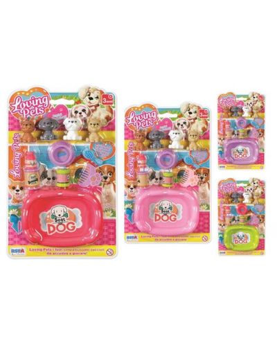 Set joc  RS Toys - Cățeluși cu accesorii pentru baie, sortiment - 5