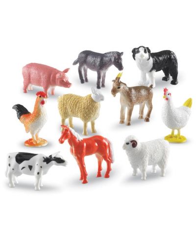 Set joc Learning Resources - Animale de fermă, 60 buc - 2
