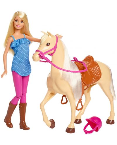 Set de joaca Mattel Barbie -Barbie si cal - 1