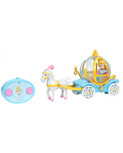 Jucărie cu telecomandă Jada Toys Disney Princess - Trăsura Cenușăresei - 3