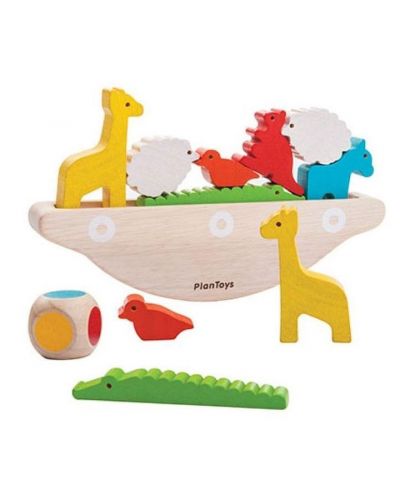 Joc de echilibru PlanТoys - O barcă cu animale - 3