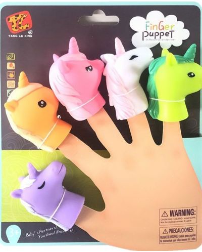 Set 5 marionete pentru degete Finger Puppet - Unicorni - 1