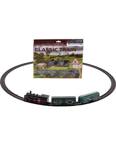 Set de joaca Classic Train - Locomotiva cu aburi si sine, 13 piese - 1