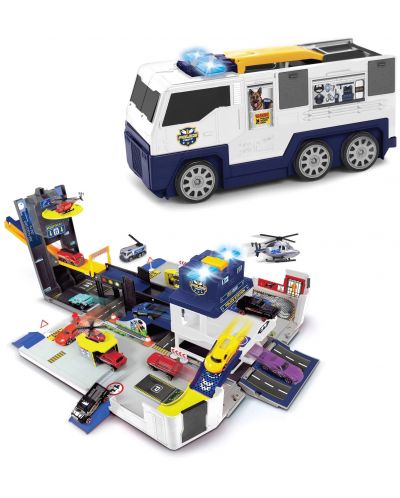 Set de joc Dickie Toys - Camion de poliție pliabil - 1