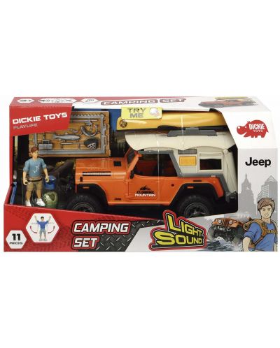 Set de joaca Dickie toys Playlife - Set camping, cu jeep si canoe, 22cm - 4