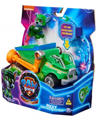 Spin Master Paw Patrol: The Mighty Movie - Rocky cu vehicul - 10