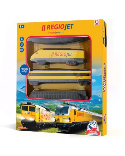Set de jucării Rappa - Șine de tren RegioJet, cu sunet și lumină - 6