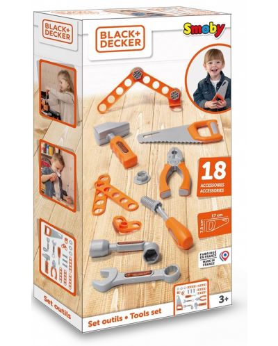 Set de joaca  Smoby - Unelte pentru copii Black + Decker - 6