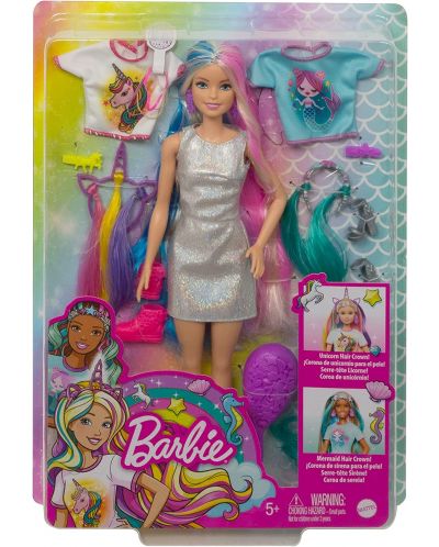 Set de joaca Mattel Barbie - Barbie cu par fabulos - 7
