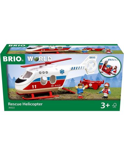 Brio World - Elicopter de salvare, cu figurine - 6