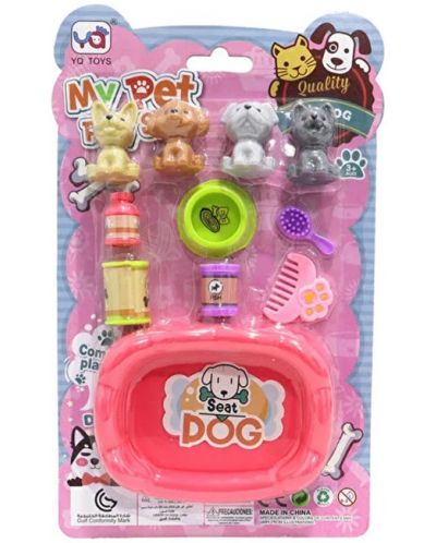 Set joc  RS Toys - Cățeluși cu accesorii pentru baie, sortiment - 2