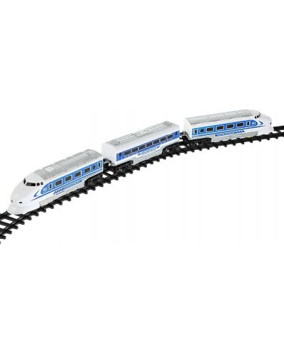 Raya Toys - Trenuleț Express pe baterii cu șine, albastru - 2