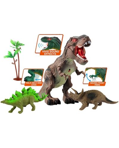 Jucarie Ocie - Dinozaur, cu doua mini figurine - 2