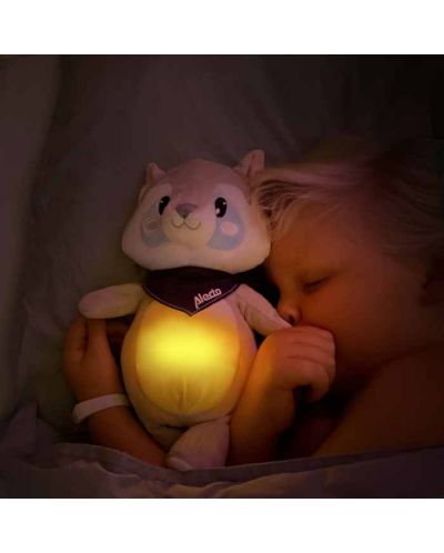 Jucărie de îmbrățișare cu lumină și sunete Alecto - Ratonul - 7