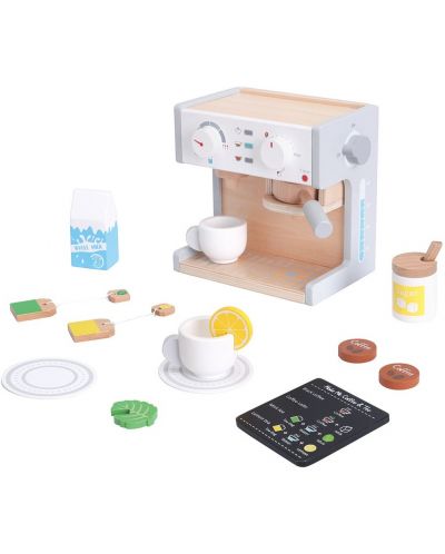 Set de joacă Lelin - Mașină de cafea, cu cești de cafea și de ceai  - 1