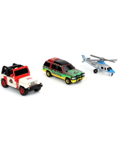 Set de joc Jada Toys - Vehicule, Parcul Jurassic, 3 buc. - 3