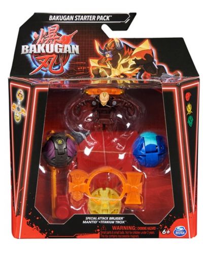 Set joc Bakugan - Special Attack, Bruiser, Mantid, Titanium Trox - 1