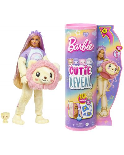 Barbie Cute Reveal Play Set - Păpușă cu costum de leoaică - 1