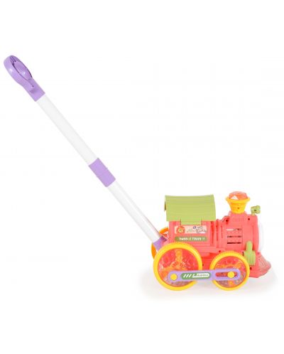 Jucărie cu bule de săpun Moni Toys - Tren, Red Wheels - 3