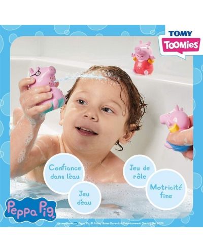 Jucărie de baie Tomy Toomies - Peppa Pig, familie - 3