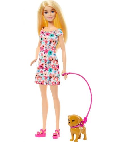 Set joc Barbie - Barbie cu cățeluși și un câine în scaun cu roțile - 3