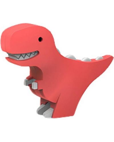 Raya Toys - Set de asamblare magnetică pentru dinozauri, roșu - 1